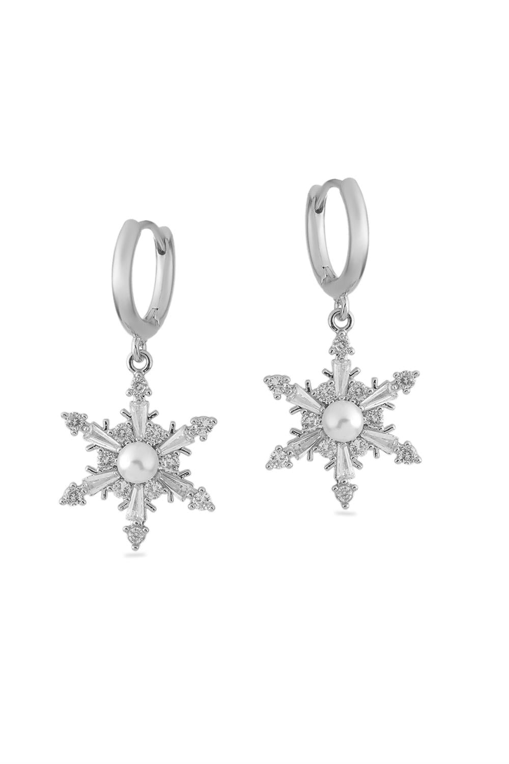 VIP Taşlı Küpe Silver