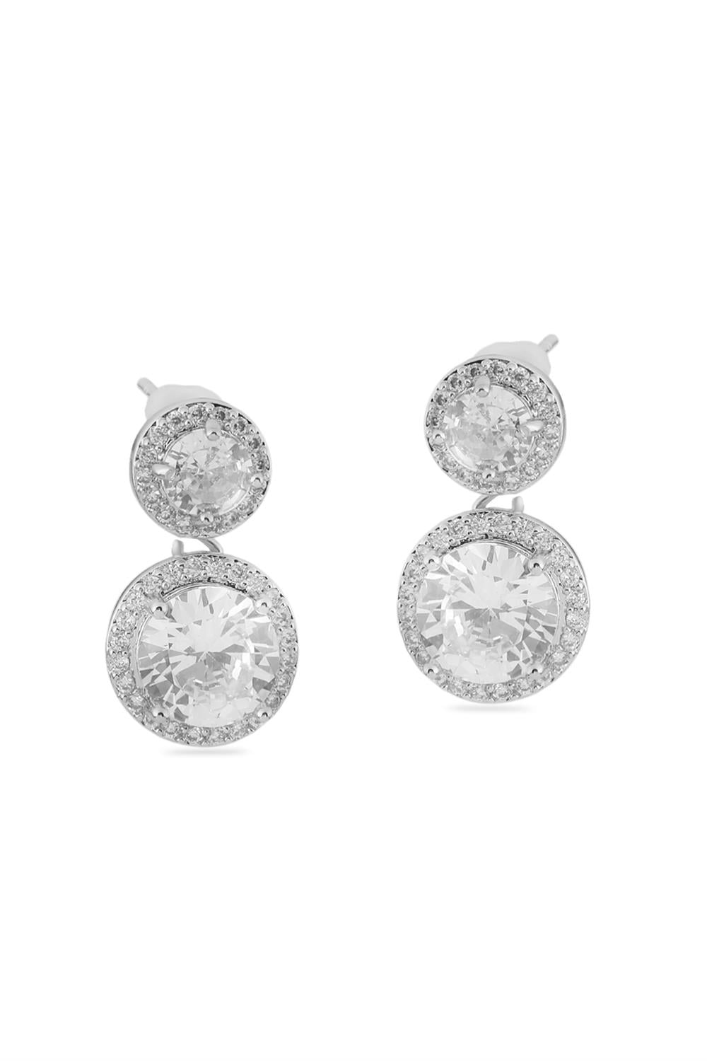 VIP Taşlı Küpe Silver