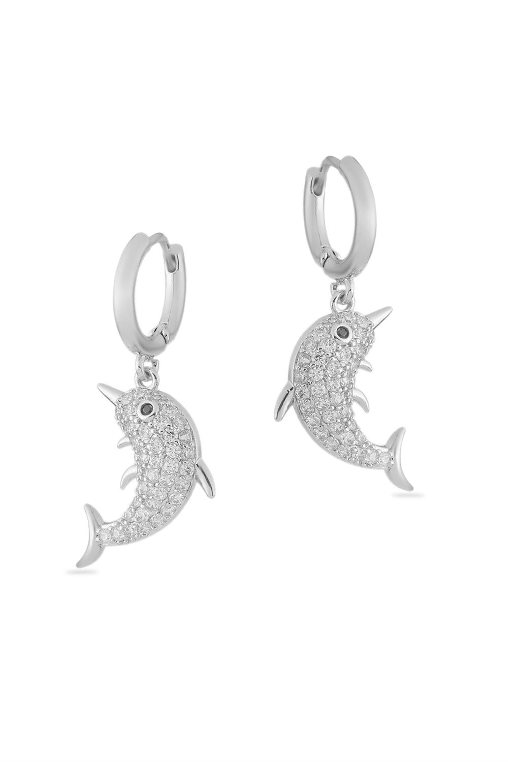 VIP Taşlı Küpe Silver