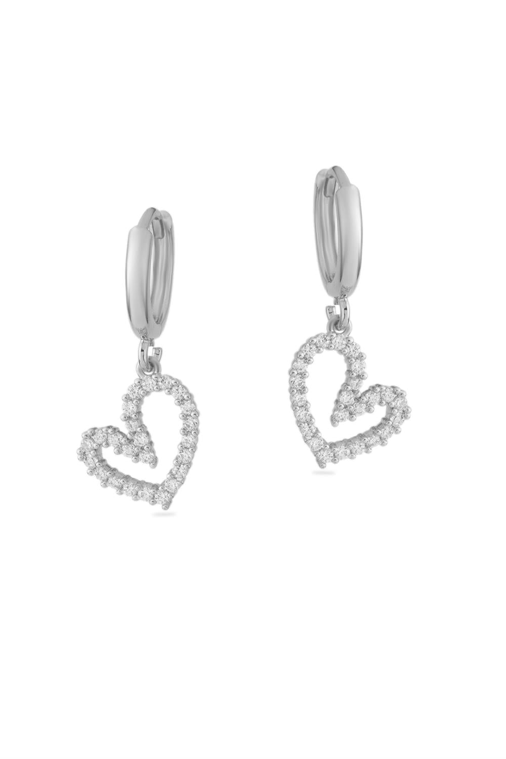 VIP Taşlı Küpe Silver