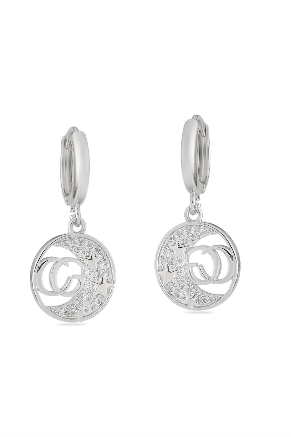 VIP Taşlı Küpe Silver