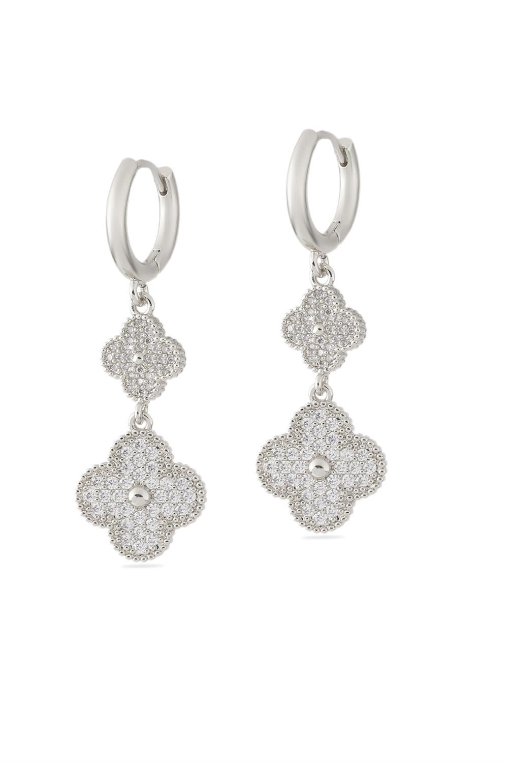 VIP Taşlı Küpe Silver