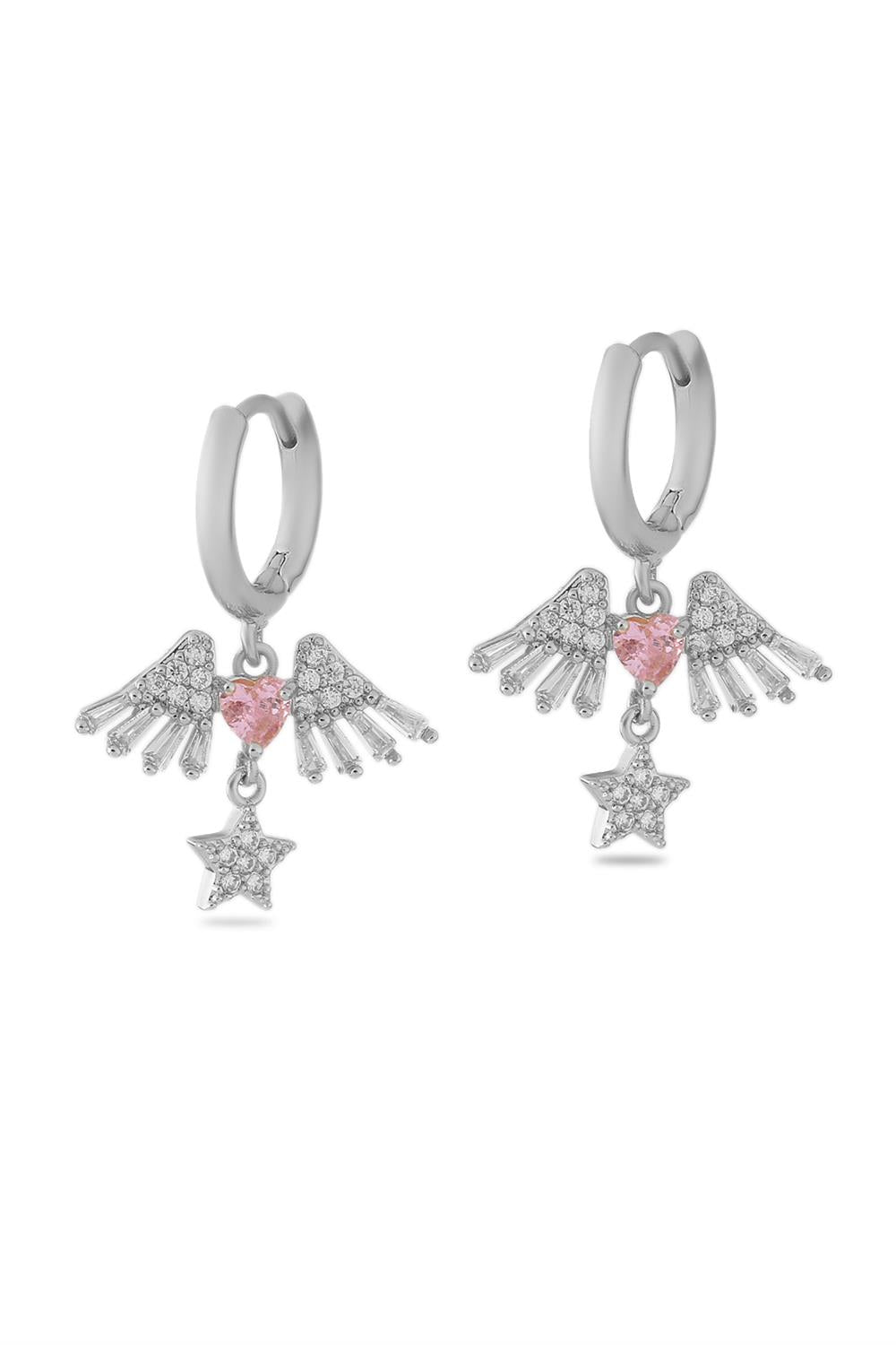 VIP Taşlı Küpe Silver