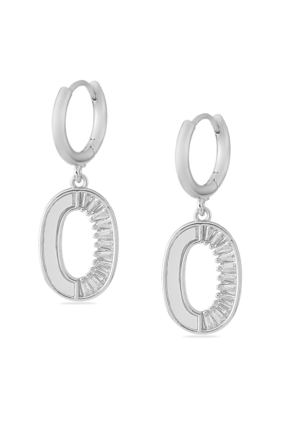 VIP Taşlı Küpe Silver