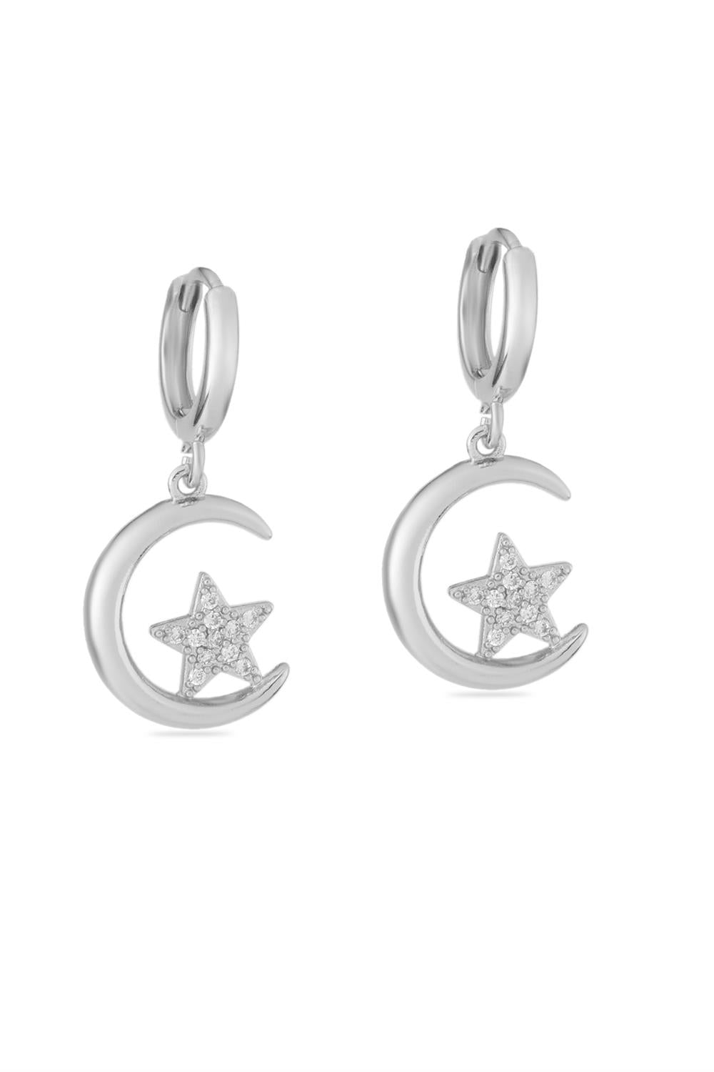 VIP Taşlı Küpe Silver