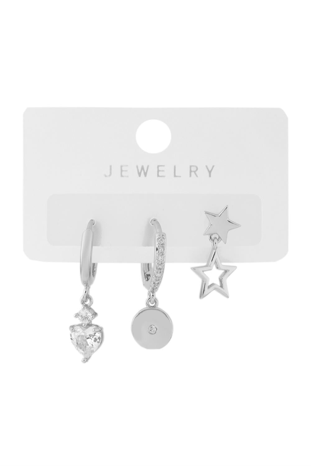 Vip Üçlü Küpe Silver