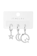 Vip Üçlü Küpe Silver
