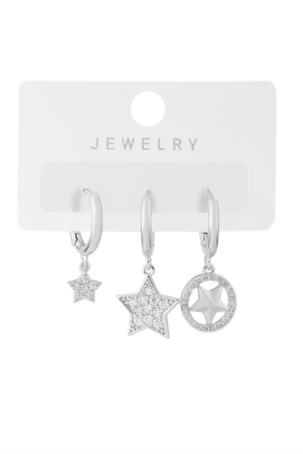Vip Üçlü Küpe Silver