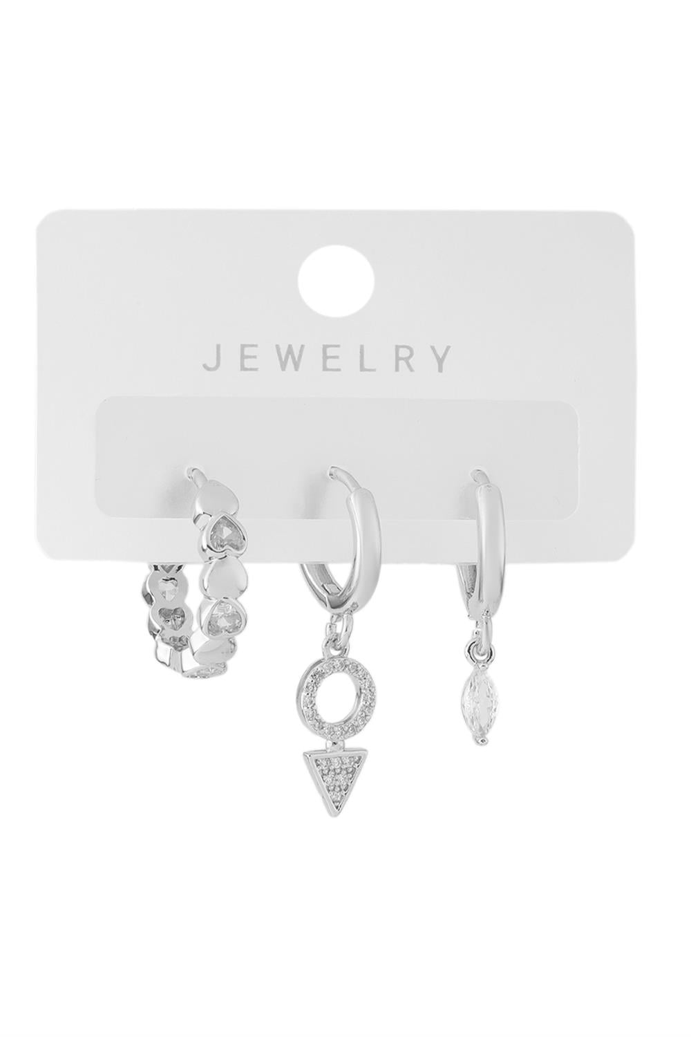 Vip Üçlü Küpe Silver