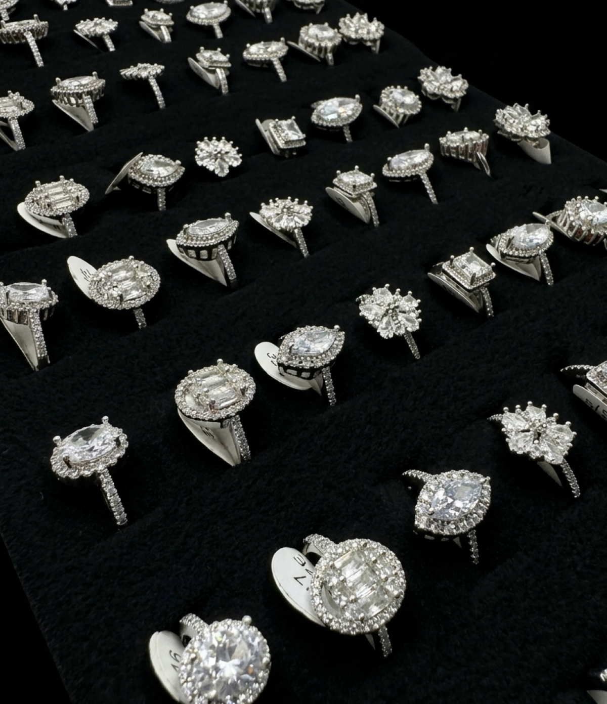 VIP Ring MIX 96 pcs SILVER