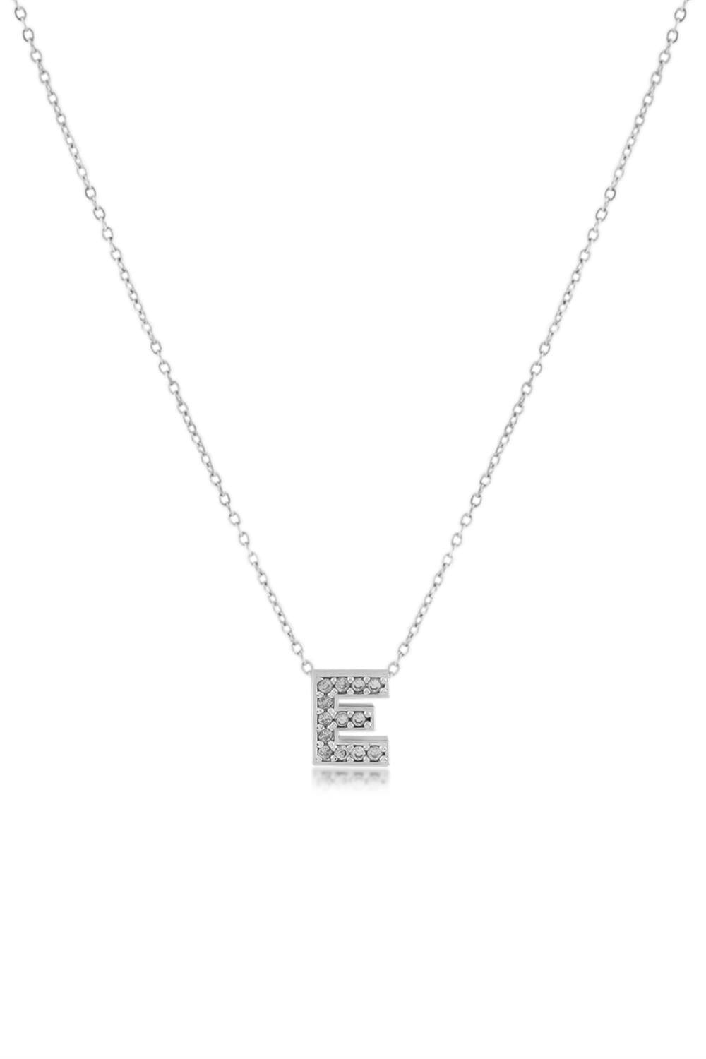 Zirkon Harf Kolye SILVER 45cm