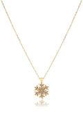 Zirkon Kar Tanesi Kolye GOLD 45cm