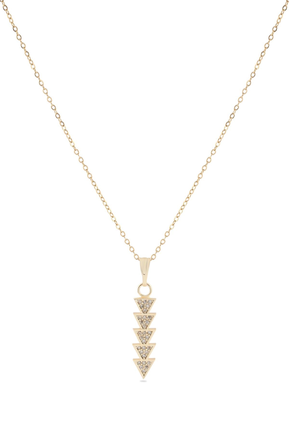 Zirkon Kolye GOLD 45 cm