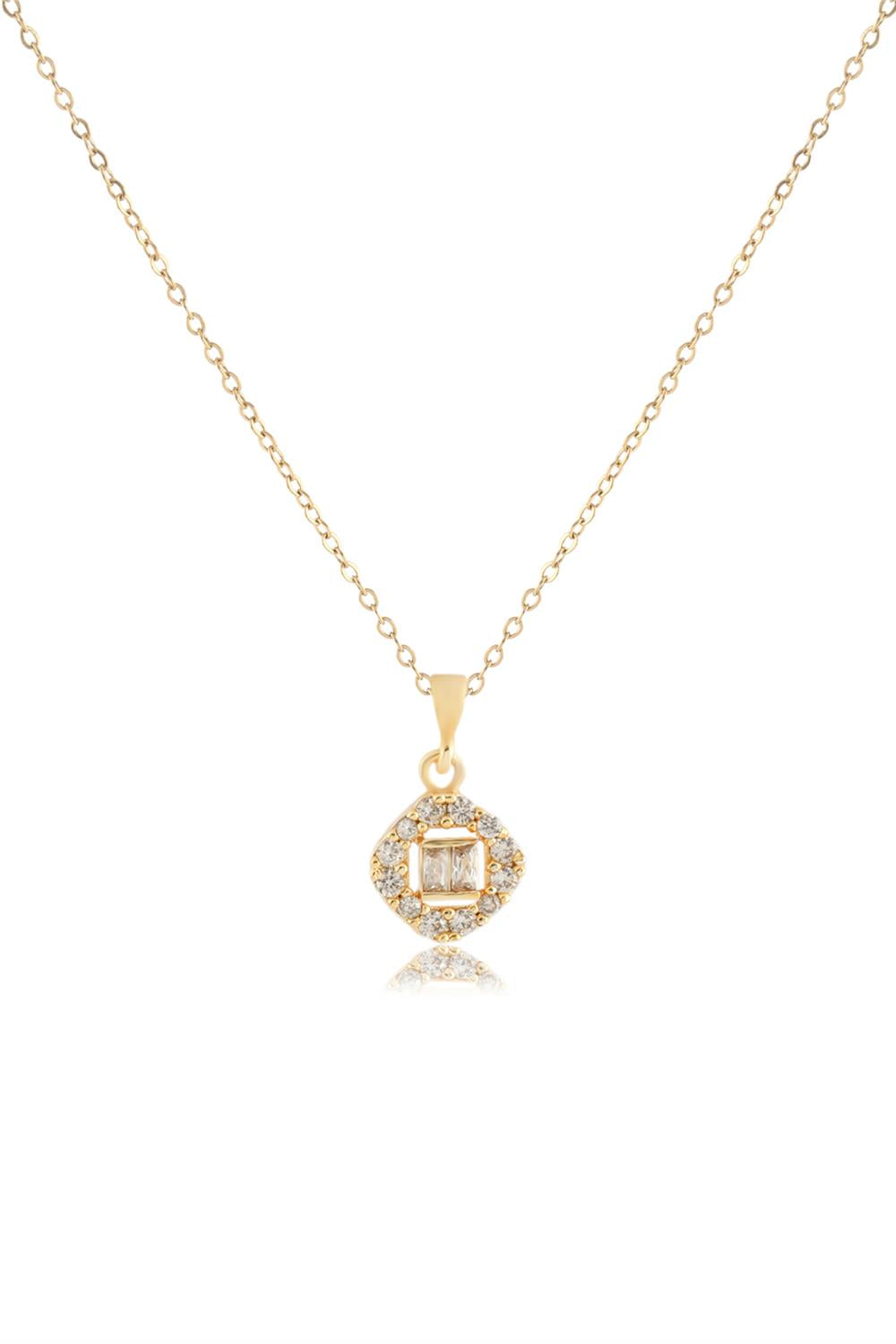 Zirkon Kolye GOLD 45cm