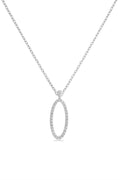 Zirkon Kolye SILVER 45 cm