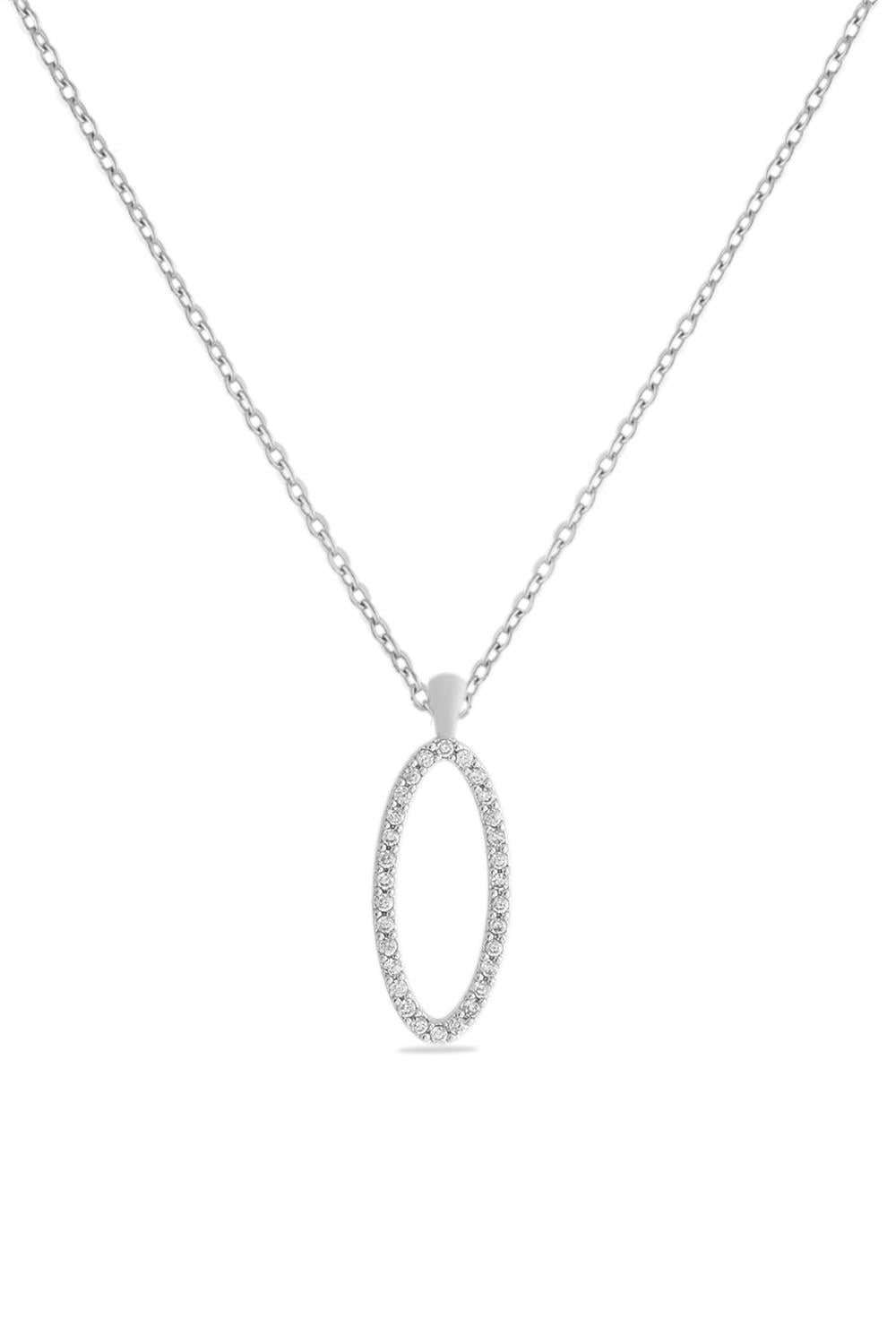 Zirkon Kolye SILVER 45 cm