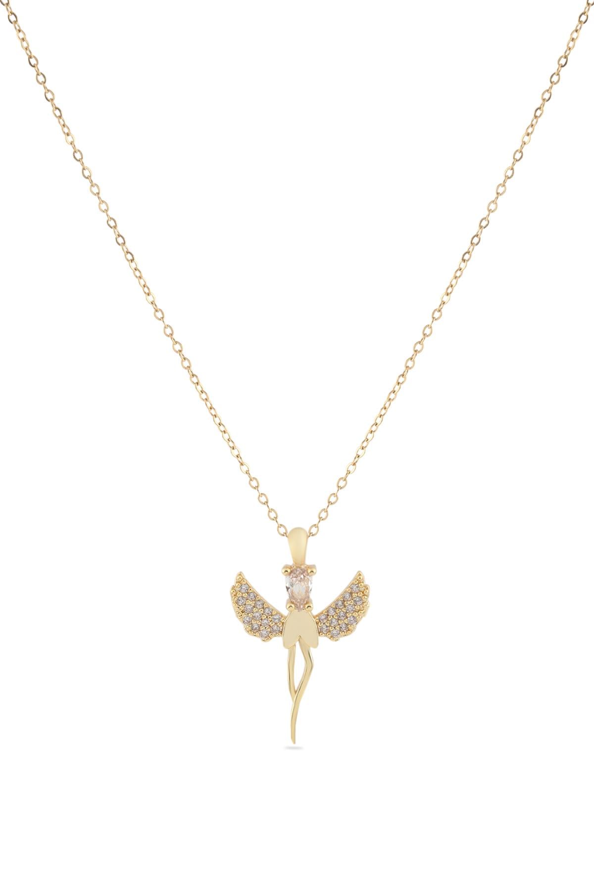 Peri Zirkon Kolye GOLD 45 cm