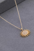Güneş Zirkon Kolye GOLD 45 cm