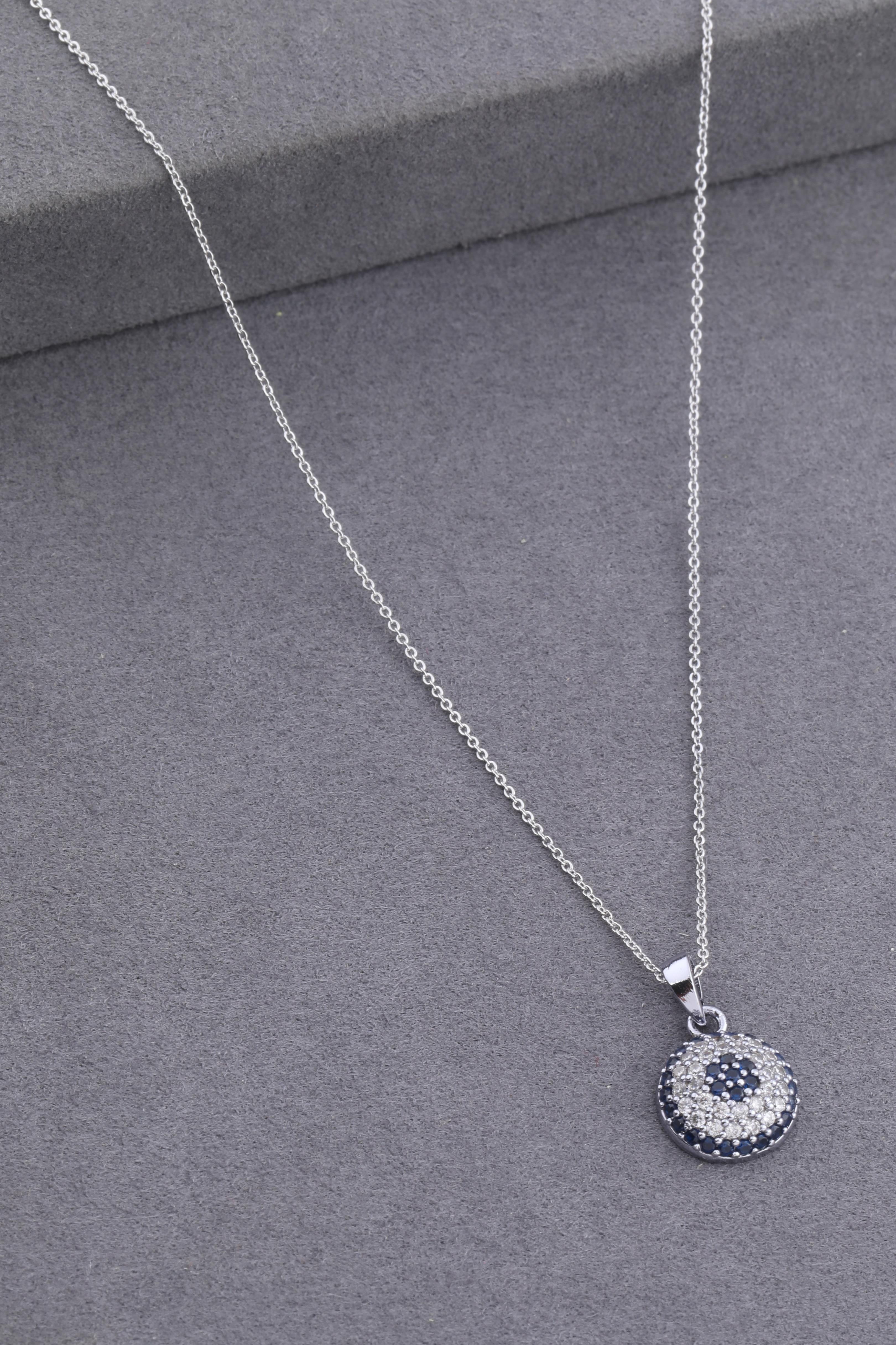 Zirkon Kolye SILVER 45 cm